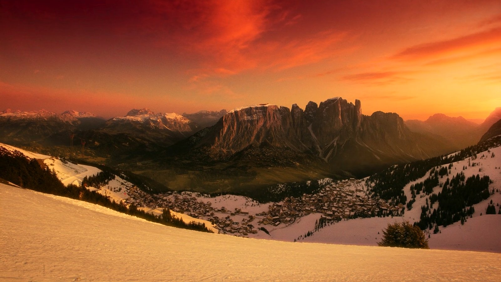 Alta Badia at golden hour