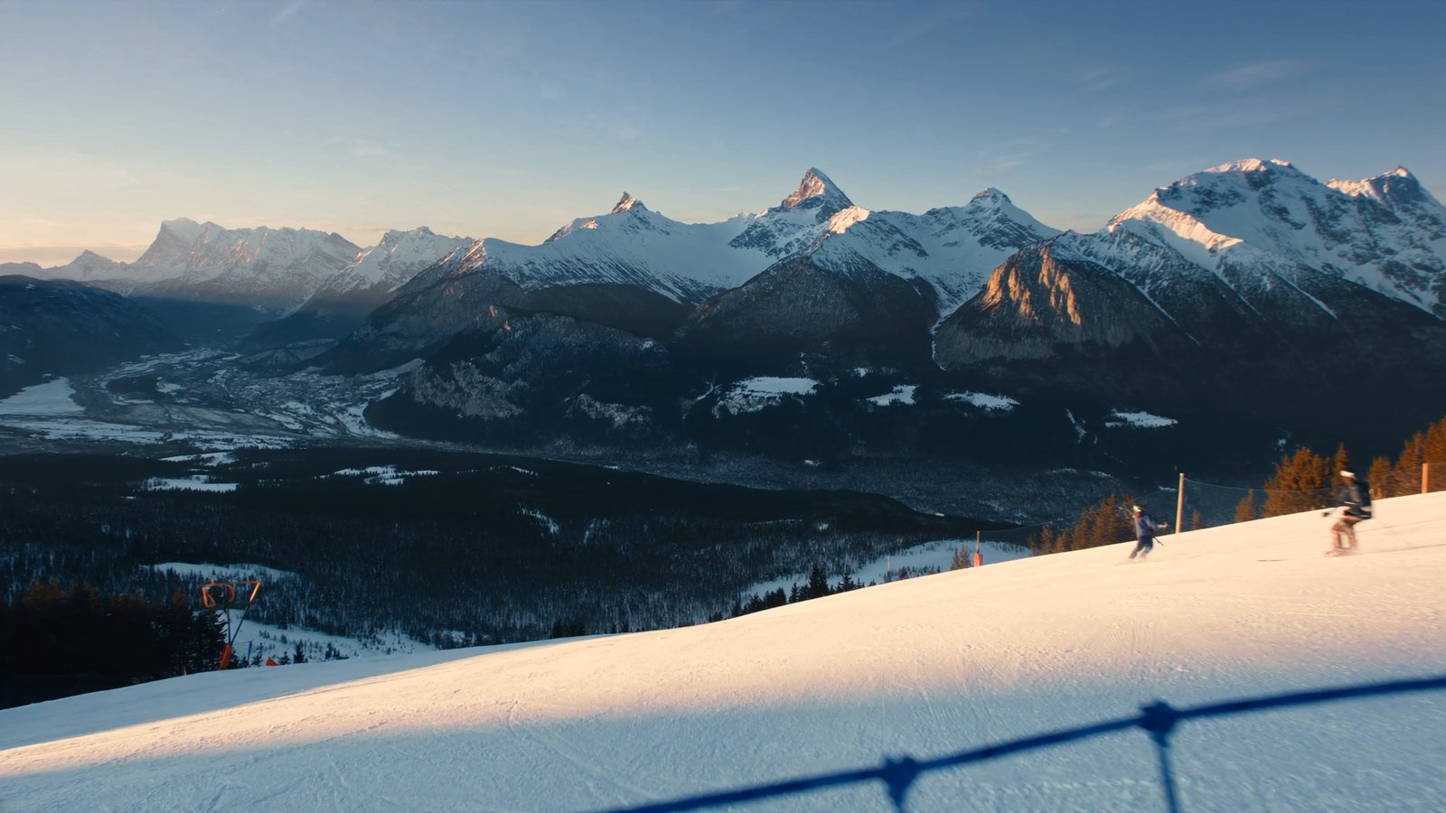 Skiing above Lake Louise in the Canadian Rockies