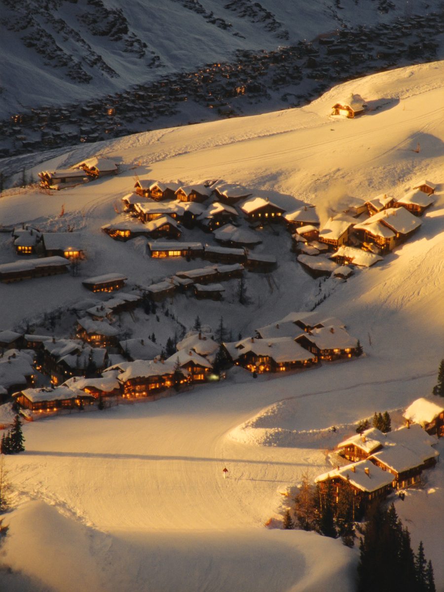 Courchevel at golden hour