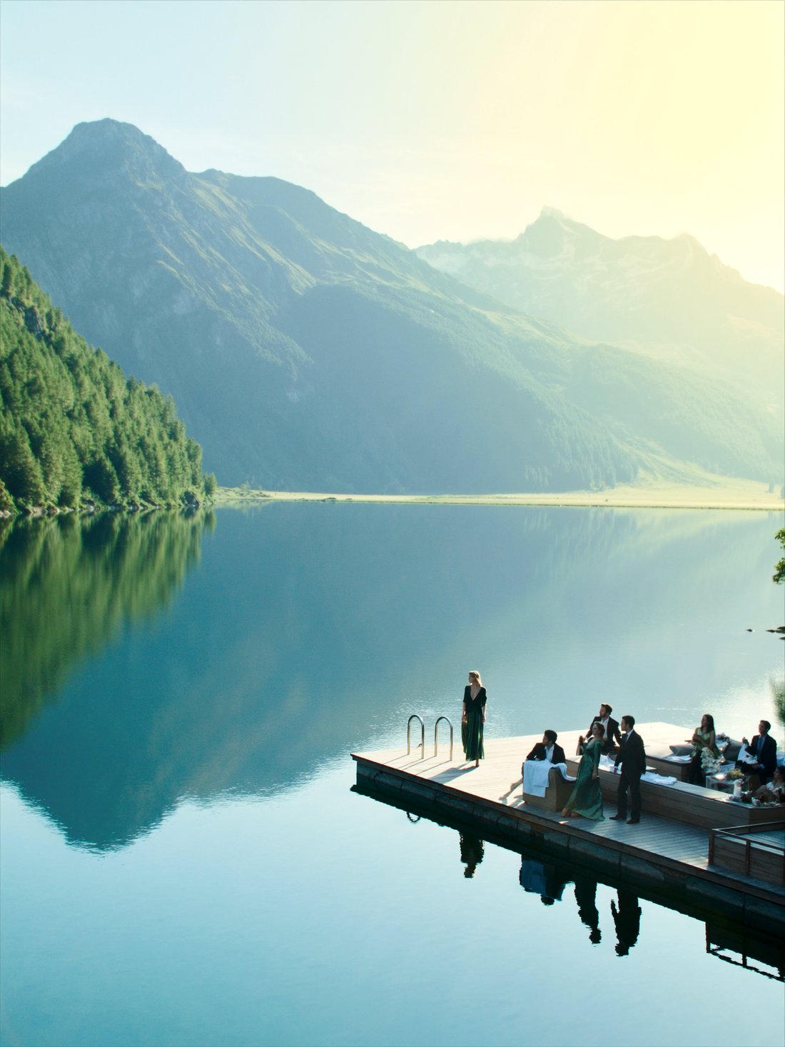 An Engadin alpine lake in summer