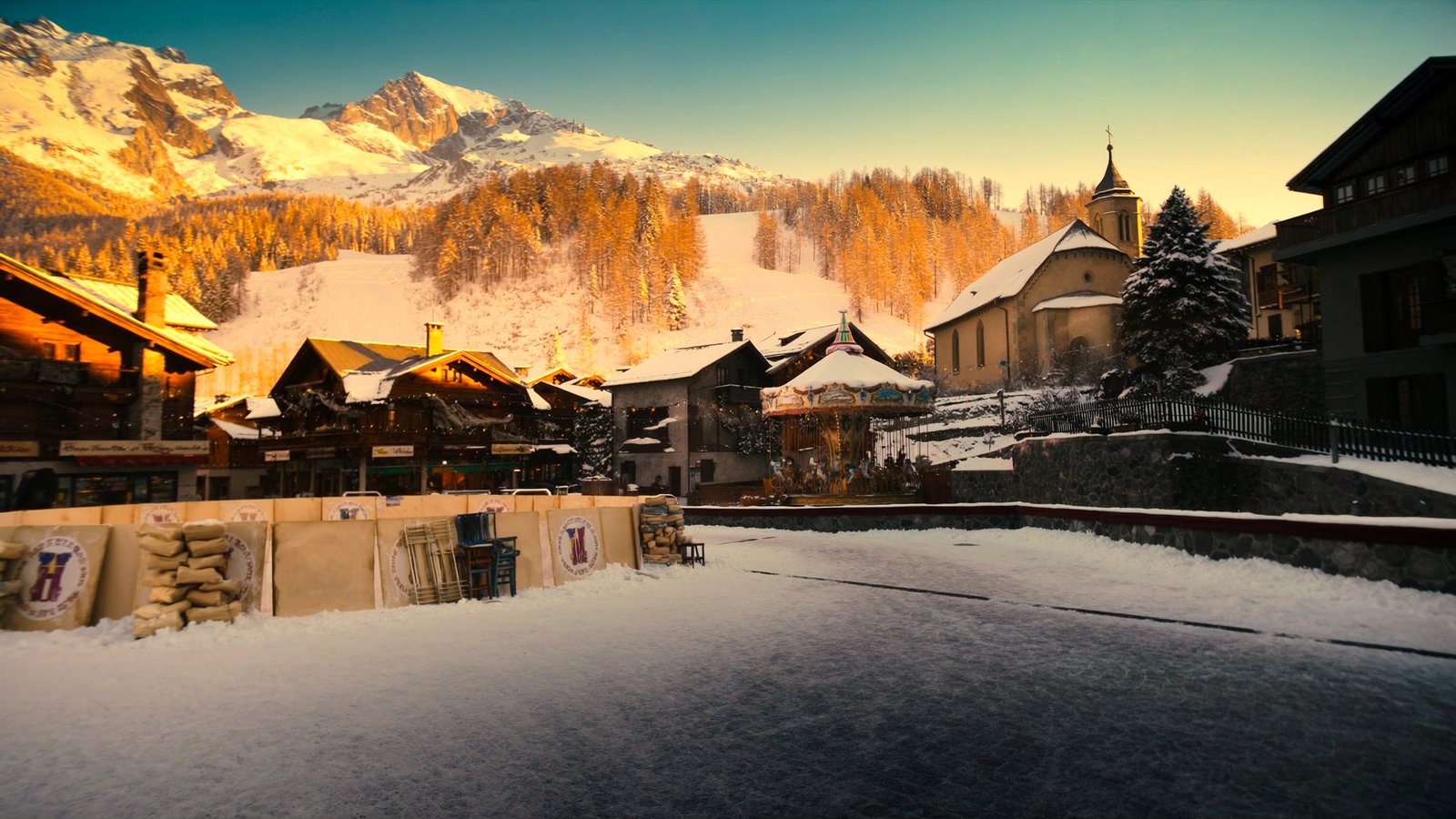 Megève at golden hour