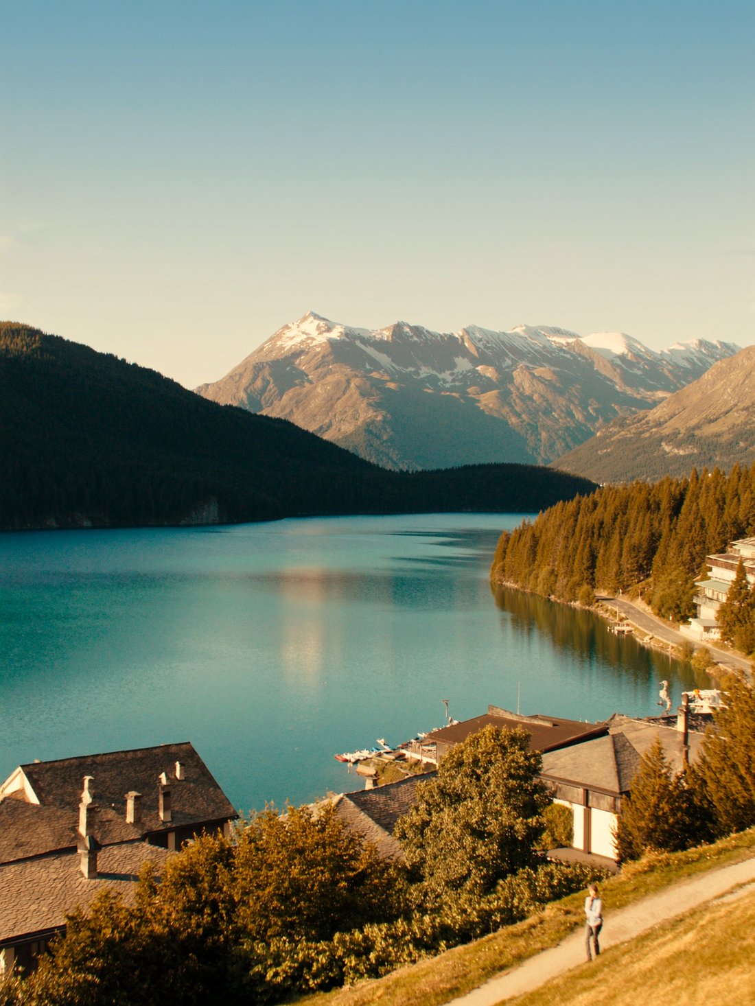 St. Moritz and the Engadin lakes in summer