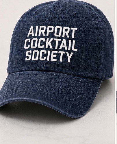 Airport Cocktail Society dad cap in navy