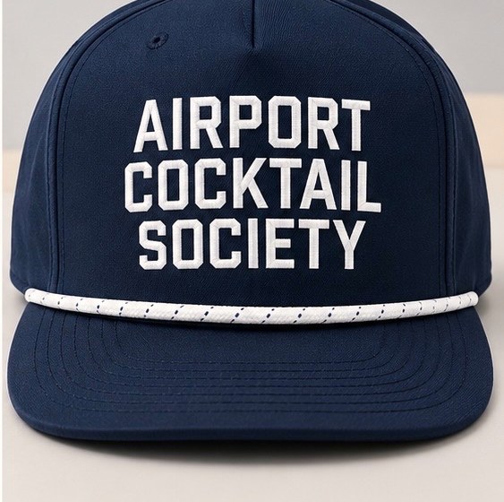 Airport Cocktail Society rope hat in navy