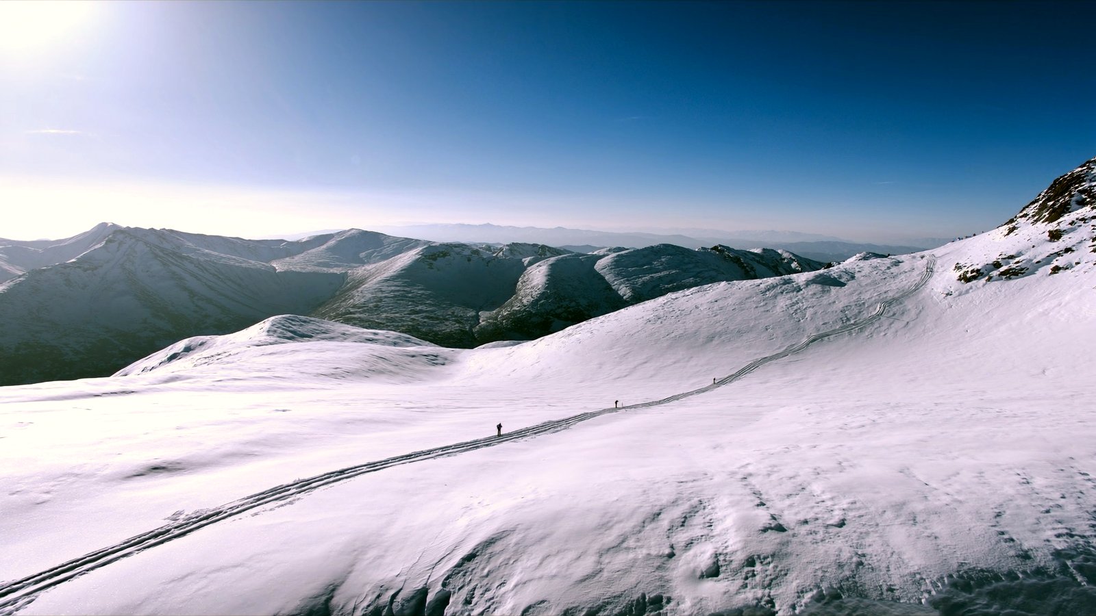 Skiing vast treeless Andes terrain at Valle Nevado